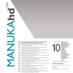MANUKAhd® manukahunajalla kyllästetty geeliytyvä haavasidos.